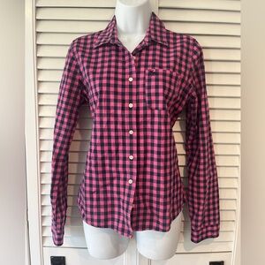 A&F Women’s Checkered Button Down Medium